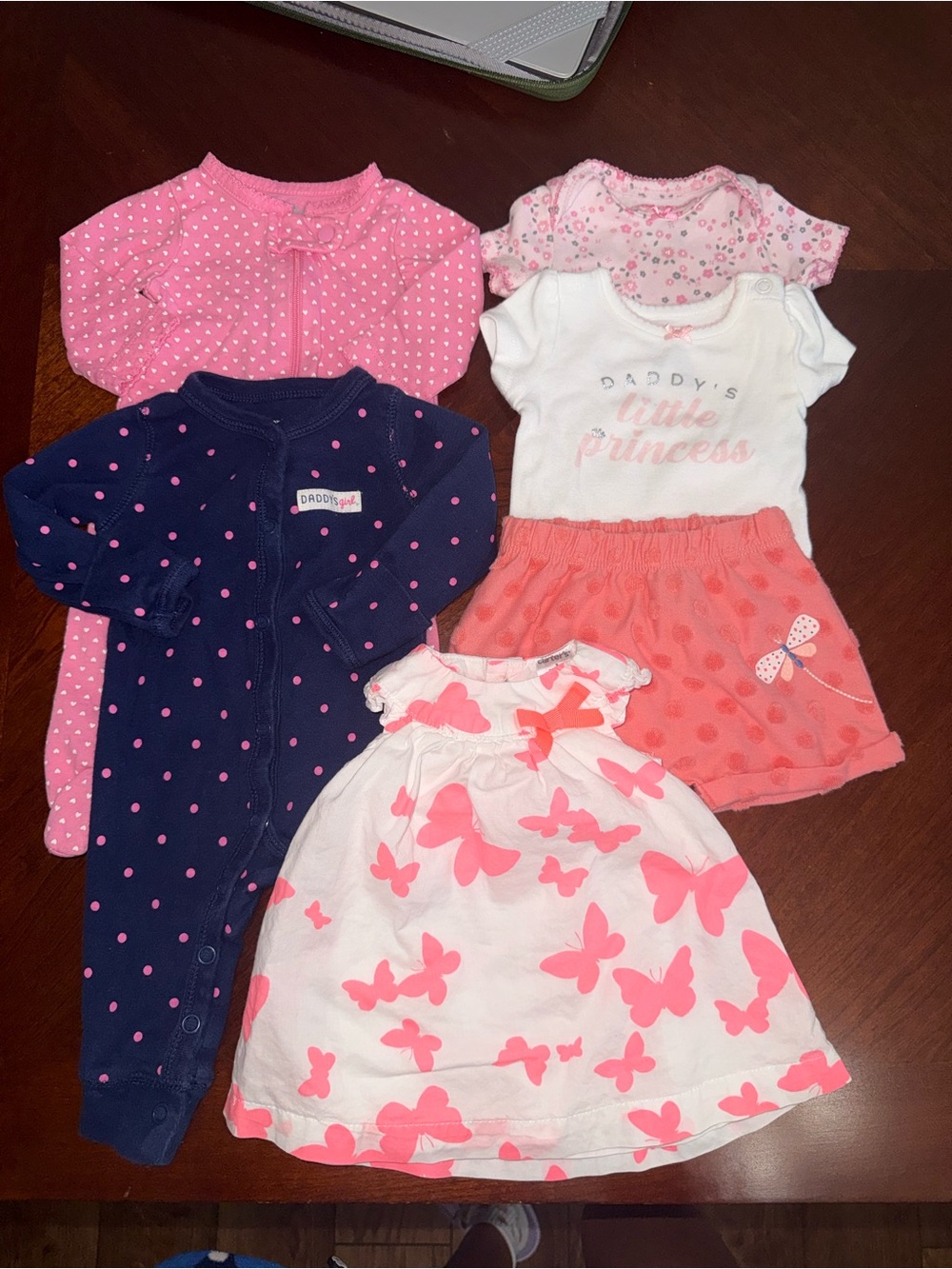 Carter's Pink, White & Navy Baby Girls Bundle